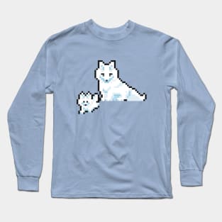 Pixel Art Artic Fox Long Sleeve T-Shirt